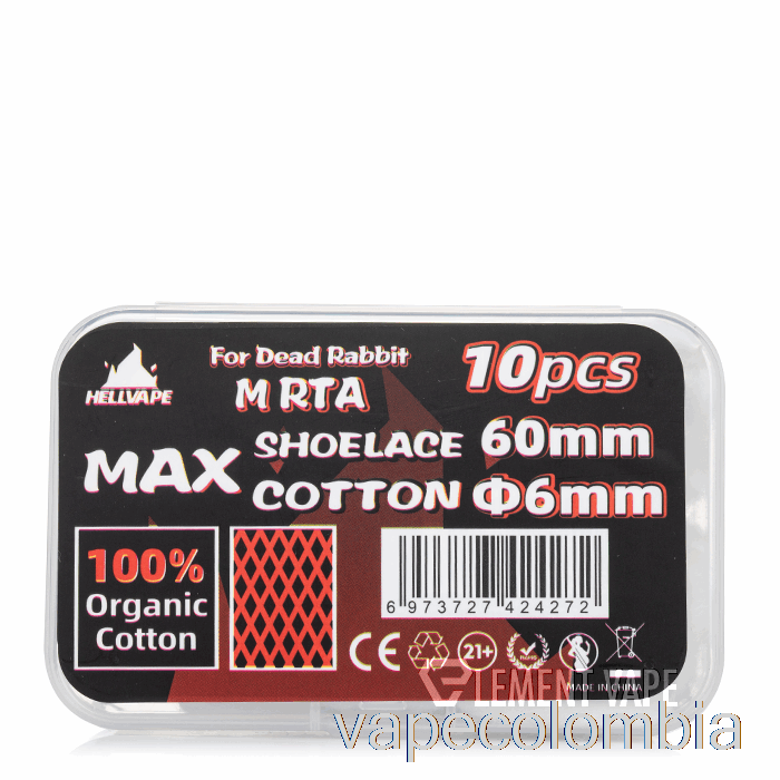 Vape Recargable Hellvape Max Cordón De Algodón 6mm Id